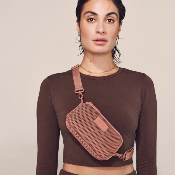 Dagne Dover Handbags - Dagne Dover Mara Air Mesh Phone Sling Crossbody Bag Purse Dune Rose Pink